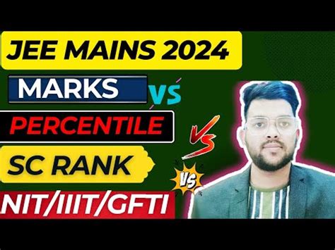 Marks Vs Percentile Vs SC Rank Vs College Jee Mains 2024 Safe Score