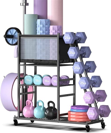 Mythinglogic Weight Rack For Dumbbells Home Gym Storage For Yoga Mat