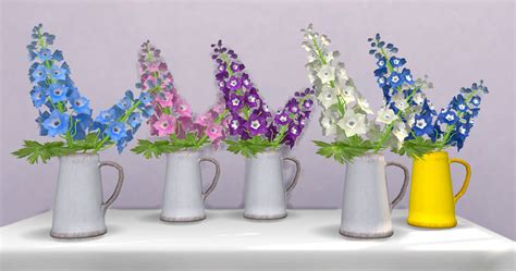 Delphinium Flower In Vase The Sims 4 Build Buy CurseForge