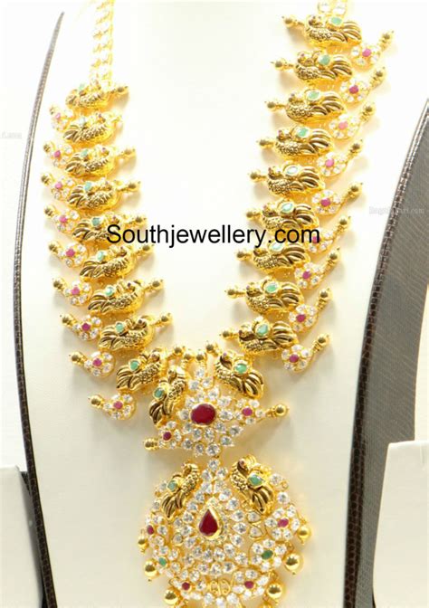 Peacock Pacchi Haram Indian Jewellery Designs