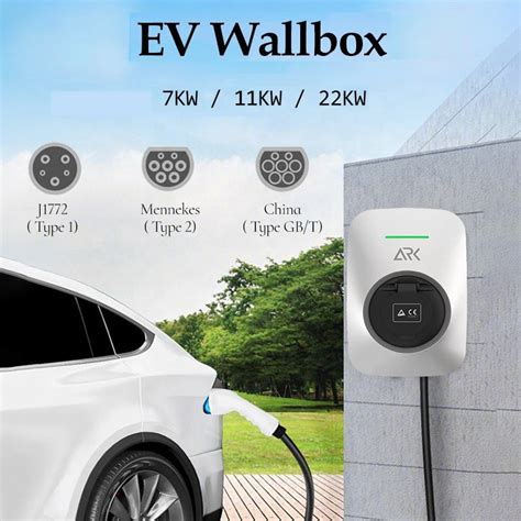 Wallbox Type 2 Type1 Plug Ev Car Charger Ev Charging Station 7kw 32a