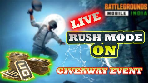 BGMI RUSH GAMEPLAY 2 8 UPDATE UC GIVEAWAY EVENT Bgmilive Bgmi