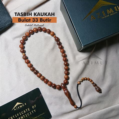 Jual Gratis Emas Tasbih Kayu Kokka Kaukah Original Bersertifikat