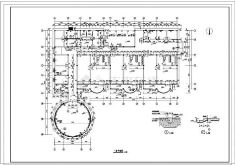 2607平方米三层幼儿园建筑施工cad图，共十四张幼儿园土木在线