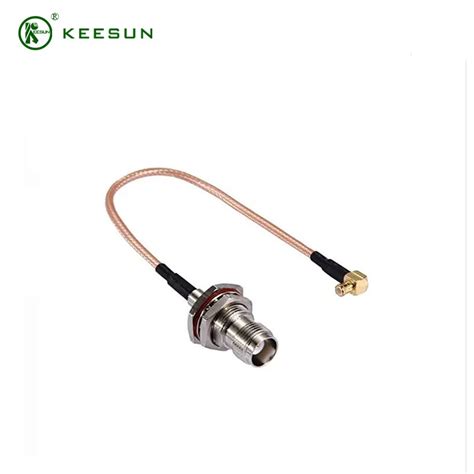 Mm Rf Coaxial Cable Tnc Female Jack Bulkhead To Mmcx Male Plug Right