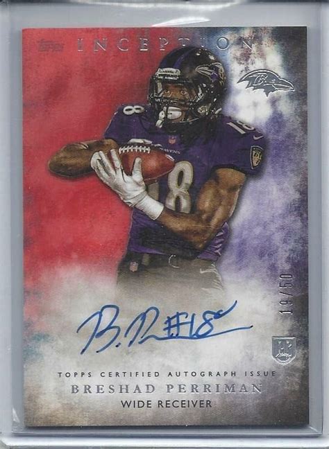 Breshad Perriman 2015 Topps Inception Red Parallel On Card Rookie Auto