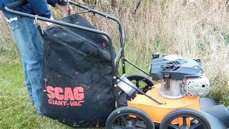 Scag Giant Vac Lawn Vacuum Youtube