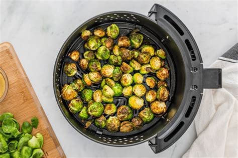 Air Fryer Brussels Sprouts Optional Hot Honey Glaze Recipe Rachel