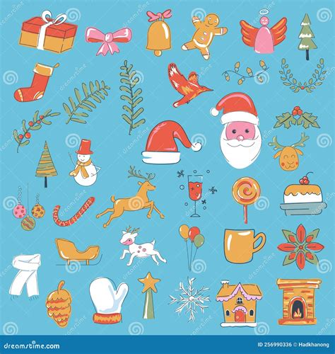 Christmas Doodle Elements Stock Vector Illustration Of Christmas