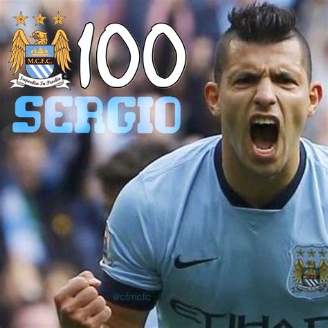 Sergio Aguero scored his 99th & 100th Manchester City goals during the Manchester Derby at Old T ...