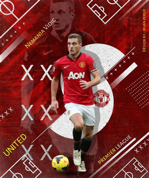 Nemanja Vidić Mufc Manchester United Premier League Legends The