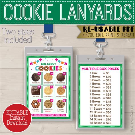 Mini Abc Girl Scout Order Form Printable Editable Price Chart