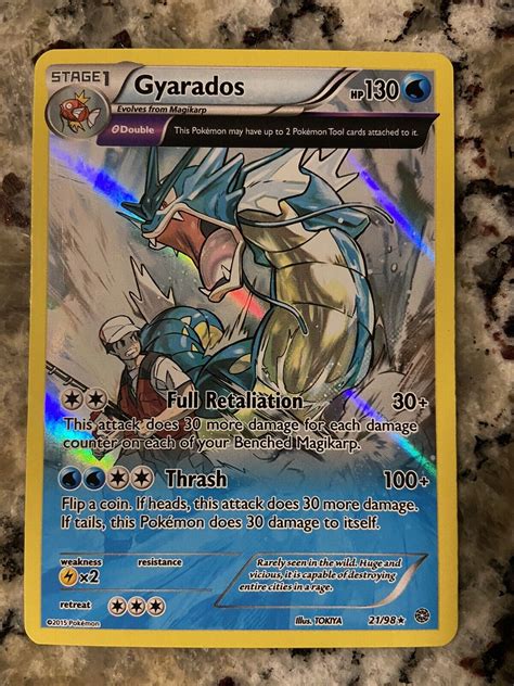 Gyarados 21 98 XY Ancient Origins Full Art Holo Pokemon NM EBay