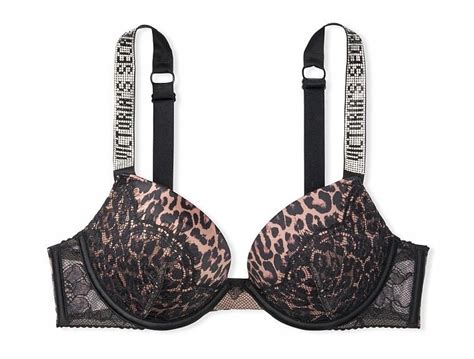 Biustonosz Victoria S Secret Push Up Panterka Z Cyrkoniami C C