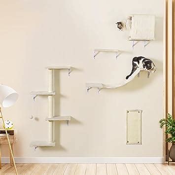 Amazon Modern Wall Mounted Cat Furniture 5pcs Cat Wall Shelves