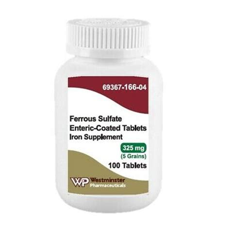 FERROUS SULFATE ENTERIC COATED ferrous sulfate tablet, coated ...