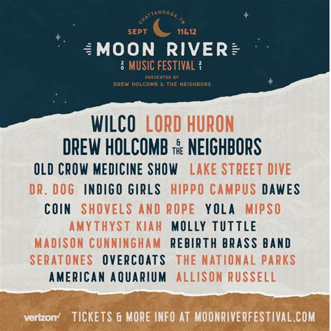 Moon River Music Festival Lineup Announced For 2021 Choose Chattanooga