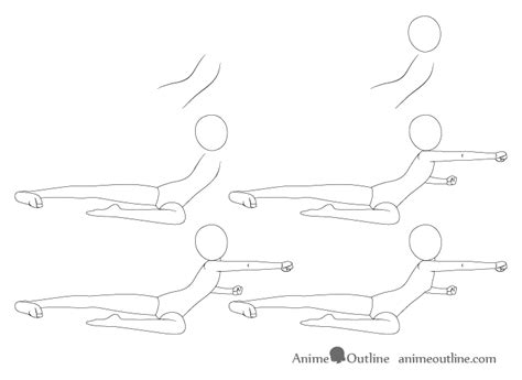 Anime Kneeling Pose Drawing Learn how to draw anime simply by following ...