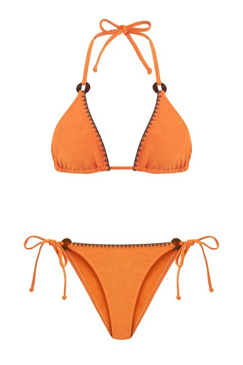 Aquella Süet Dokulu Turuncu Üçgen Bikini Takım Fiyatı Yorumları
