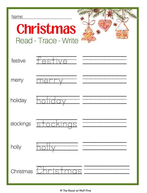 Christmas Worksheets Second Grade Homeschool Printable Winter Learning Math Reading