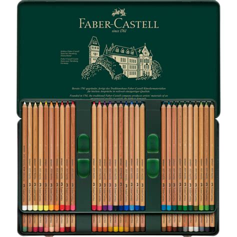 Crayon pastel Faber Castell Pitt estuche metálico con 60 colores