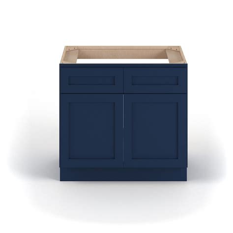 Valleywood Cabinetry 36 In W X 34 5 In H X 24 In D Marine Blue Birch Sink Base Ready To Assemble