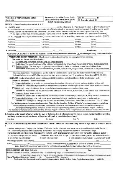 Free 40 Residency Declaration Forms Download How To Create Guide Tips