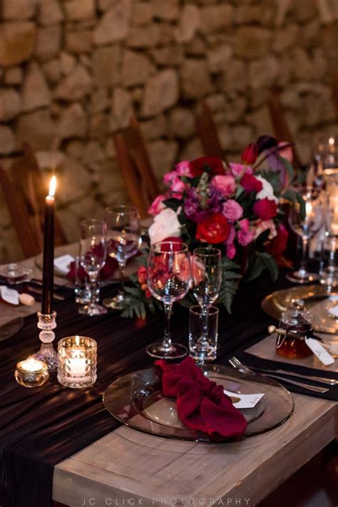 Elegant Tablescapes With Cut Glass Candlesticks And Black Dinner