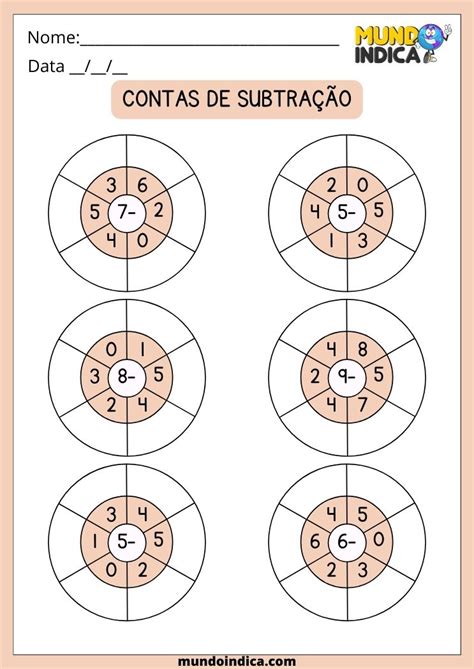 Atividades De Subtra O Para Imprimir