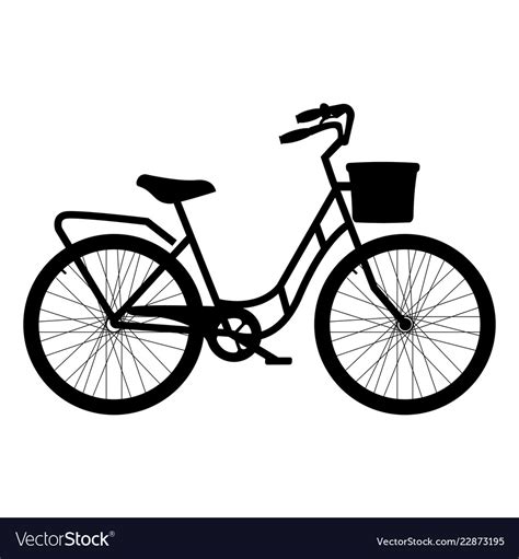 Side view of a bike Royalty Free Vector Image - VectorStock