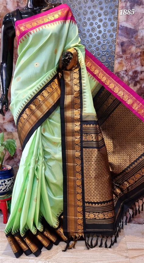 Handloom Gadwal Pure Silk Saree Gadwal Pure Silk With Kuttu Borders