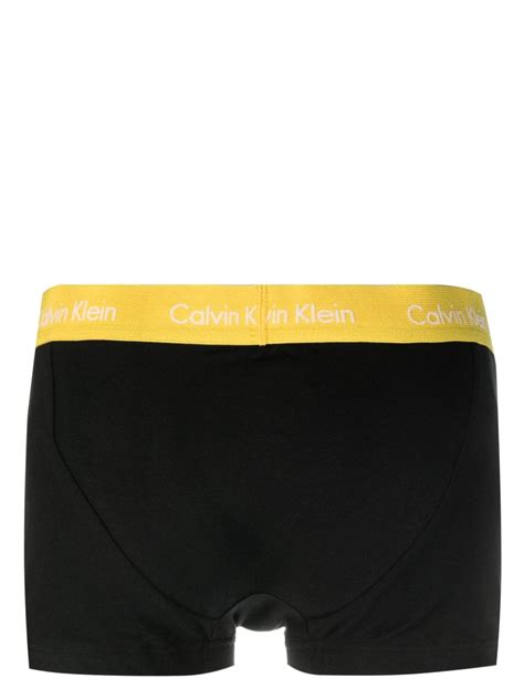 Calvin Klein Logo Waistband Boxers Set Of 3 In Black Modesens