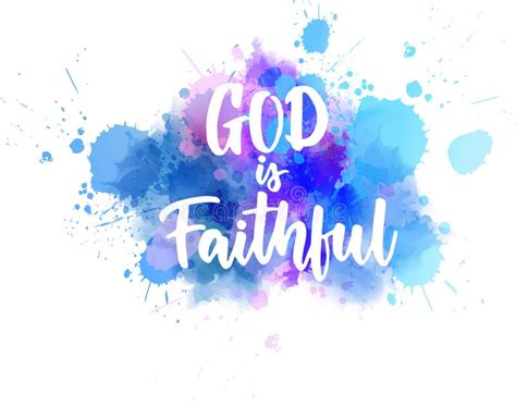 Faith Calligraphy On Watercolor Splash Stock Vector Illustration Of