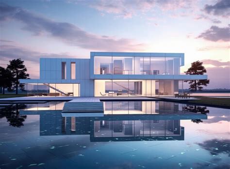 Premium AI Image | Modern luxury home with swimming pool