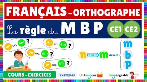 Français orthographe la règle du mbp YouTube