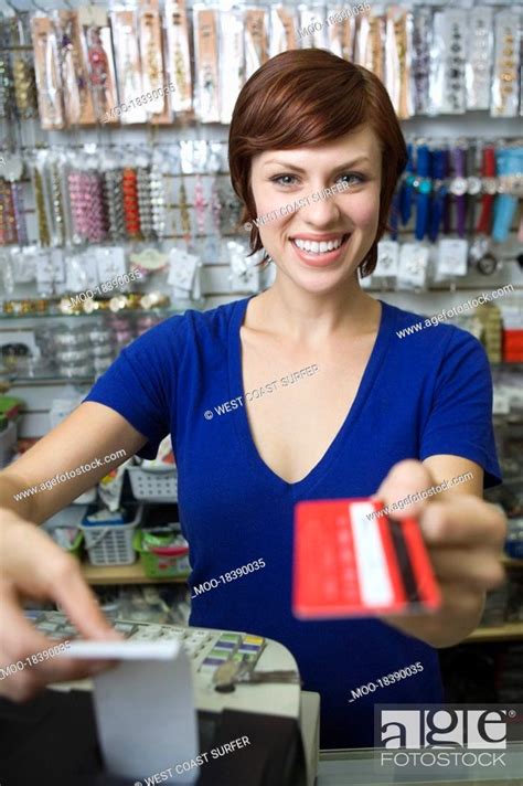 Portrait Of Female Sales Assistant Stock Photo Picture And Royalty