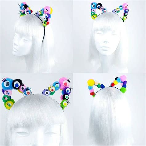 Limited Edition Pom Pom Kitty Ears With Wiggly Eyes