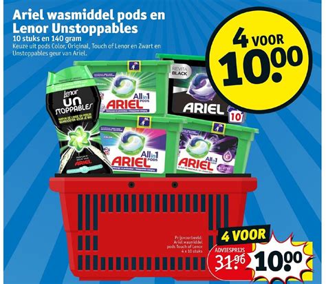 Ariel Wasmiddel Pods En Lenor Unstoppables Aanbieding Bij Kruidvat