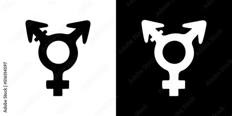 Vetor De Silhouette Lgbt Transgender Pride Symbol In Doodle Style