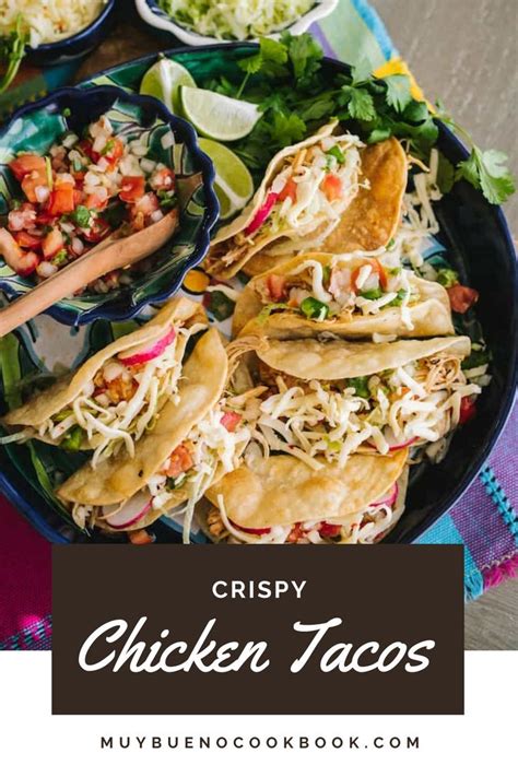 Mexican Crispy Shredded Chicken Tacos Recipe