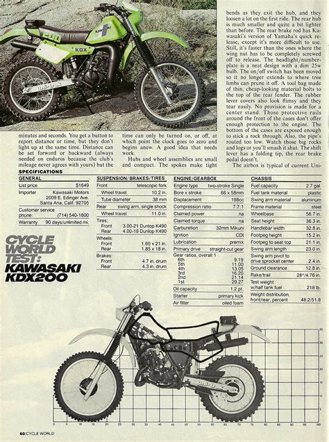 1983 Kawasaki Kdx 200