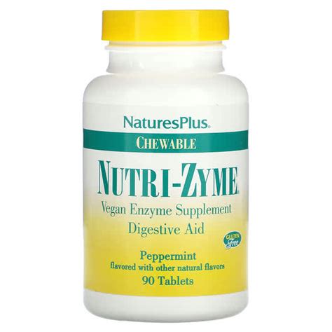 NaturesPlus Chewable Nutri Zyme Peppermint 90 Tablets