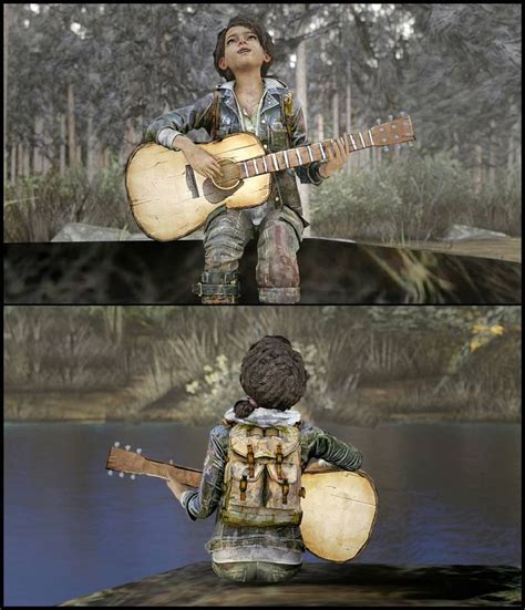 Clementine - Playing the guitar on the shore by Wuzere