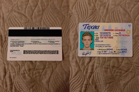 USA Texas Driver License Rev 2016 Online Generator Verif Tools