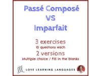 French Passé Composé vs Imparfait Imperfect Exercises Distance