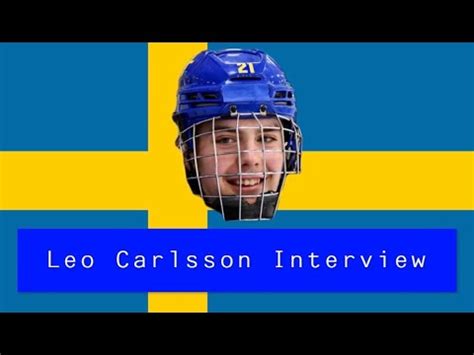 Interviewing Top Nhl Draft Prospect Leo Carlsson Youtube