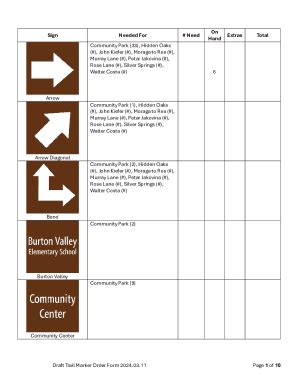 Fillable Online Draft Trail Marker Order Form Page Of