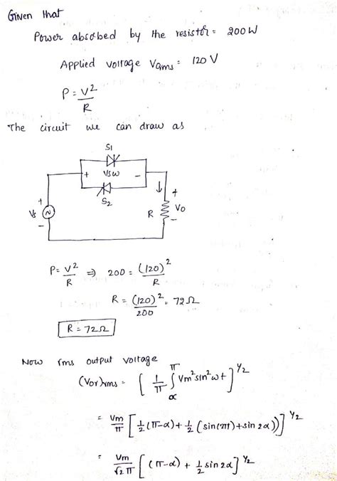 Solved A Single Phase Ac Voltage Controller Has A Resistive Load