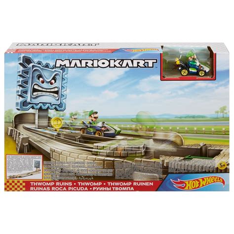 Hot Wheels Mario Kart Nemesis Track Set Thwomp Yellowpack Nl Collectibles More