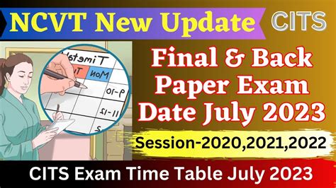 Ncvt New Update Cits Final Exam And Back Paper Youtube